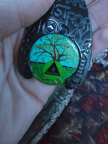 Customer photo review of 1 to 60 Year Tree of Life Specialty AA Recovery Medallion - Tri-Plated Chip/Coin