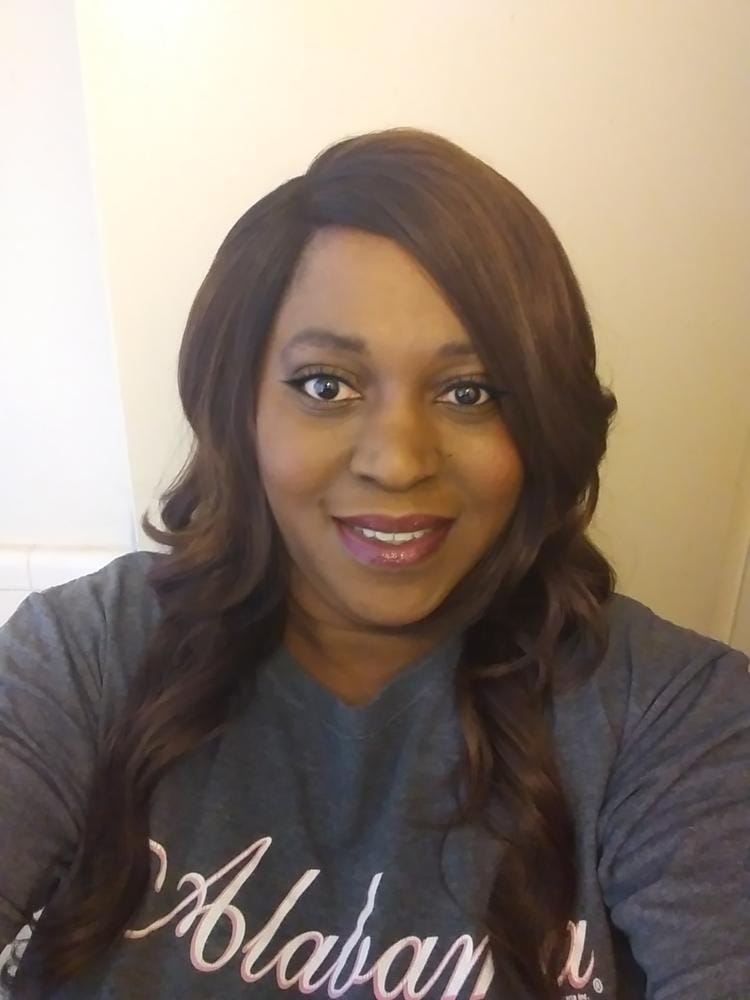 Customer photo review of Freetress Equal Brazilian Natural Synthetic Lace Front Invisible L Part Wig DANITY