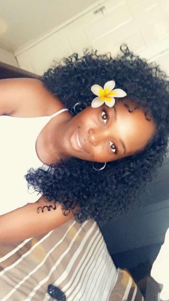 Customer photo review of Outre Quick Weave Half Wig DOMINICAN CURLY (Inspired by Batik Bundle Hair)
