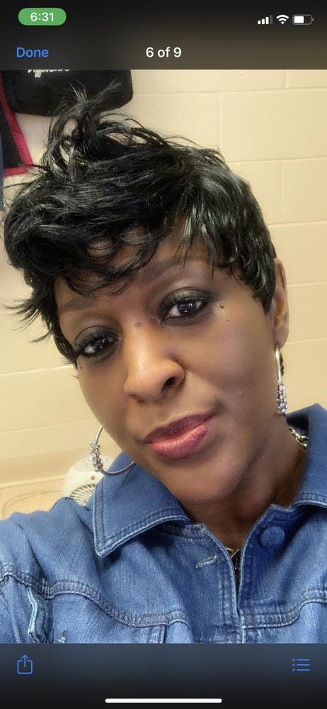 Customer photo review of Outre 100% Human Hair Premium Duby Wig PIXIE MOHAWK