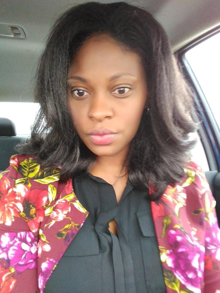 Customer photo review of Freetress Equal Synthetic Natural Me Drawstring Fullcap Half Wig - NATURAL ROLLER SET