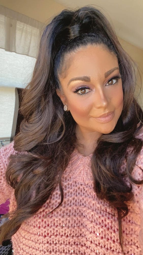 Customer photo review of Sensationnel Instant Up & Down Pony Wrap Synthetic Half Wig UD 11