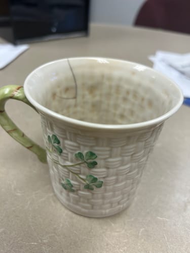Customer photo review of Belleek Classic Shamrock Mug