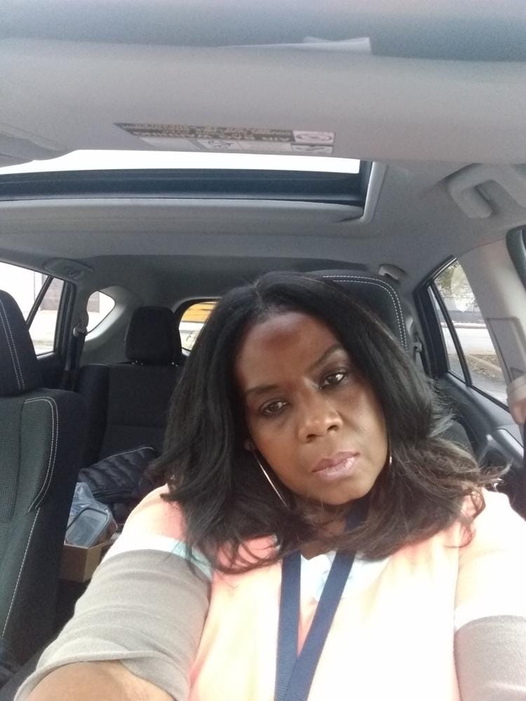 Customer photo review of Outre Soft & Natural Synthetic Lace Front Wig NEESHA 201