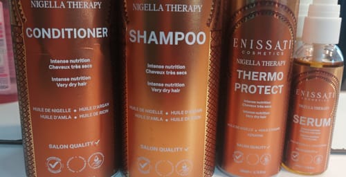 Customer photo review of Gamme complète Nigella Therapy - Shampoing, masque, conditionner, protecteur thermique et sérum