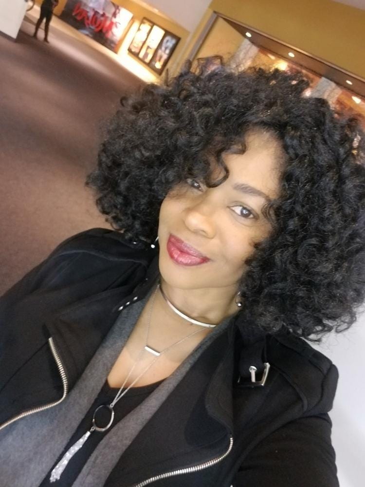 Customer photo review of Freetress Equal Synthetic Drawstring Fullcap Half Wig - NATURAL ROD SET