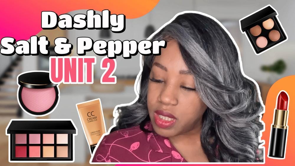 Customer photo review of Sensationnel Dashly Salt & Pepper Synthetic Hair 4" Deep Part HD Lace Front Wig - SP LACE UNIT 2