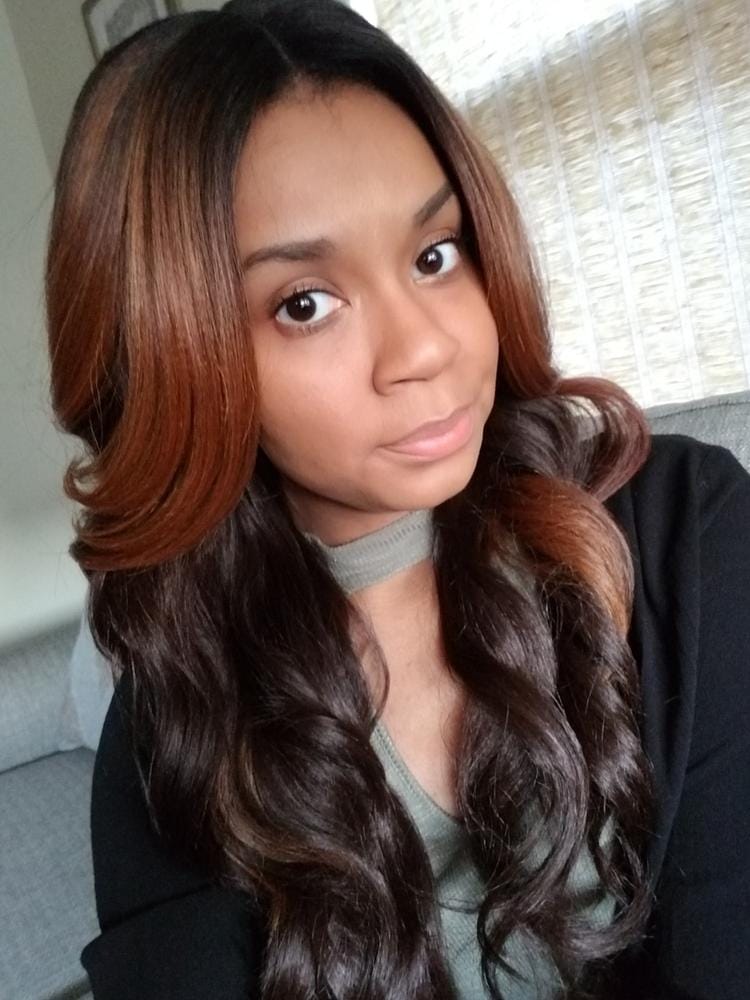 Customer photo review of Freetress Equal Brazilian Natural Synthetic Lace Front Invisible L Part Wig DANITY