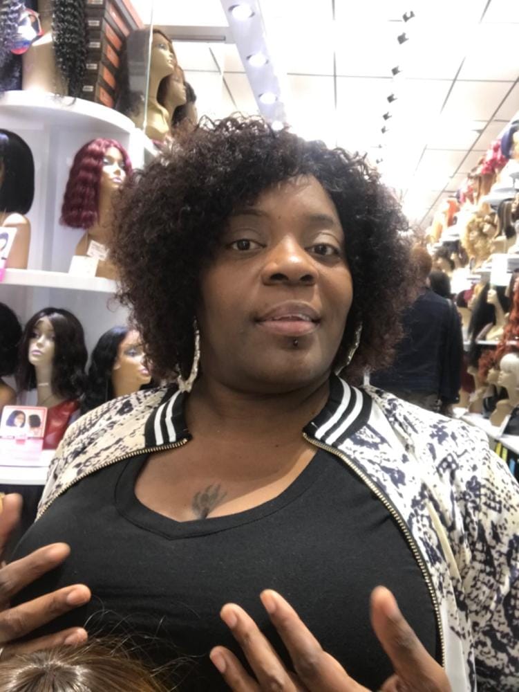 Customer photo review of It's A Wig Cap Weave 100% Human Hair Wig HH KANIE