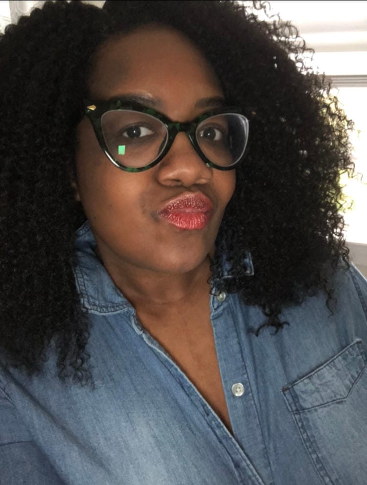 Customer photo review of Sensationnel Empress Curls Kinks & CO Textured Synthetic Lace Front Wig GAME CHANGER