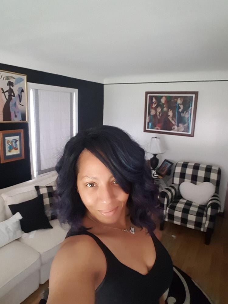 Customer photo review of Bobbi Boss Swiss Synthetic Lace Front Wig - MLF181 DENNA
