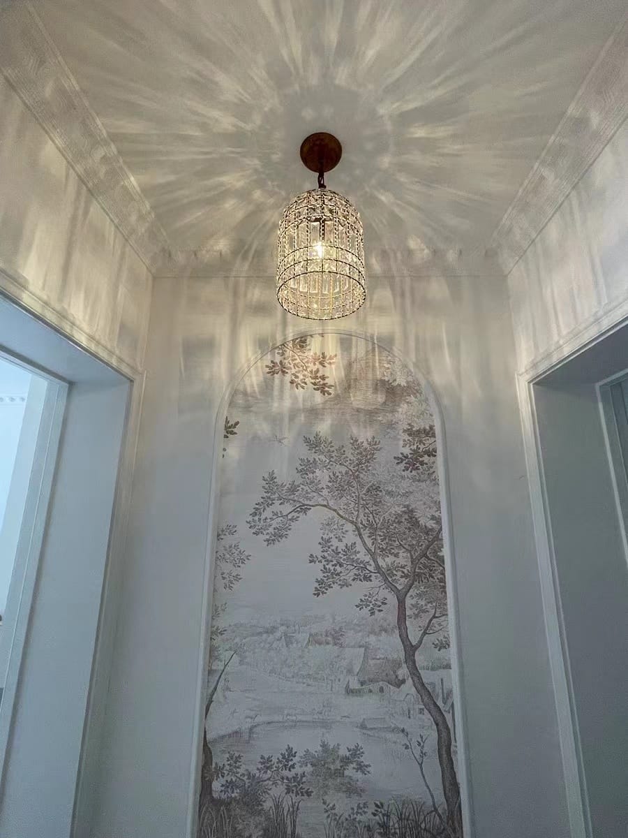 Customer photo review of WOMO Birdcage Crystal Pendant Light-WM2343
