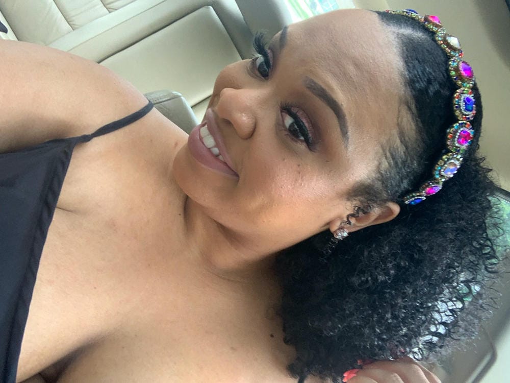 Customer photo review of Freetress Equal Drawstring Ponytail BOHEMIAN FRO