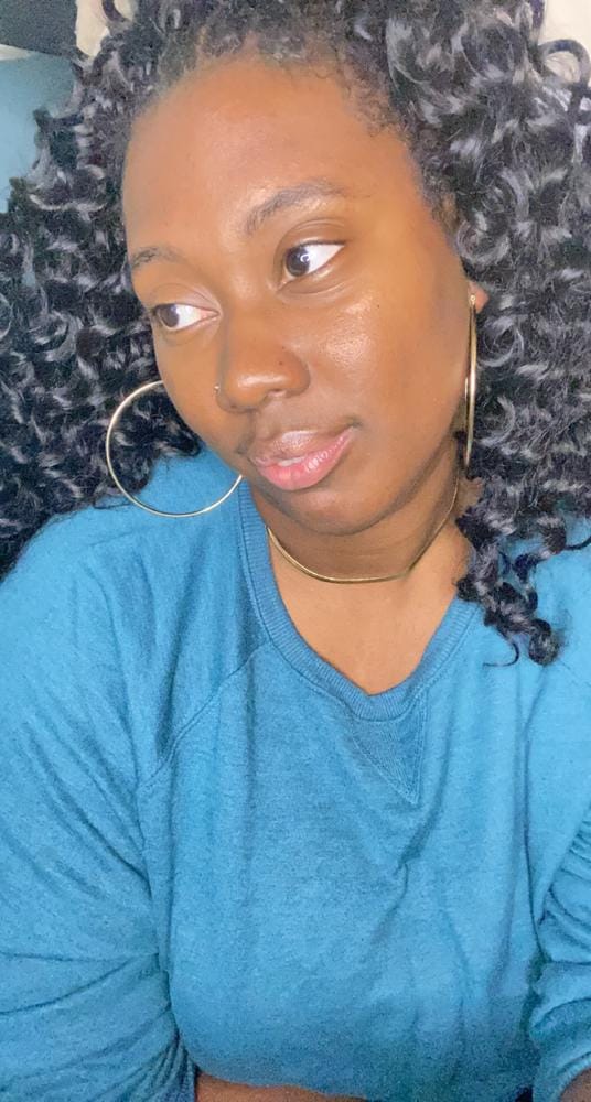 Customer photo review of Freetress Synthetic Crochet Braid WATER WAVE 22 Inch
