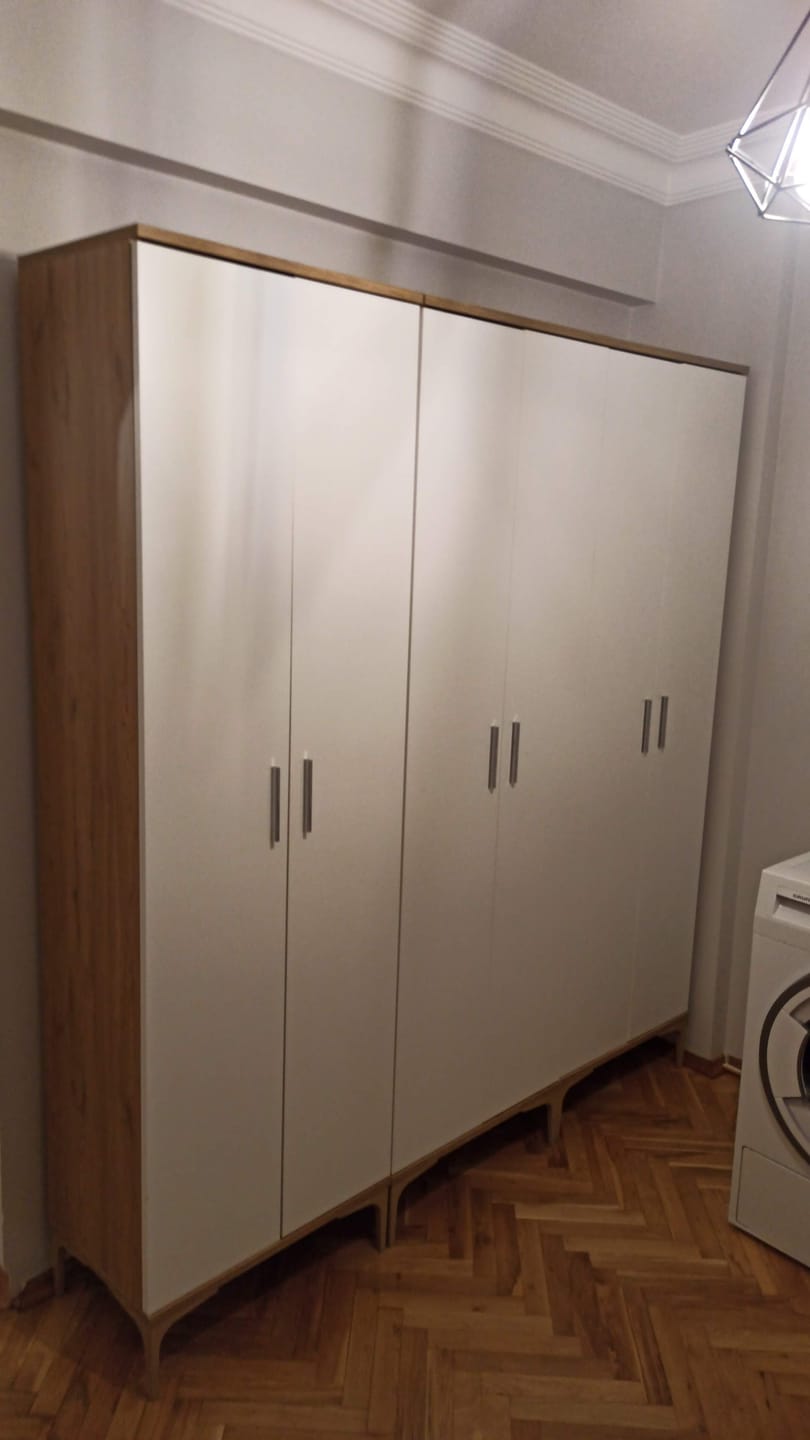 Customer photo review of Rani EA111 Modern Kapaklı Portmanto Askılı Vestiyer Sepet Ceviz - Beyaz