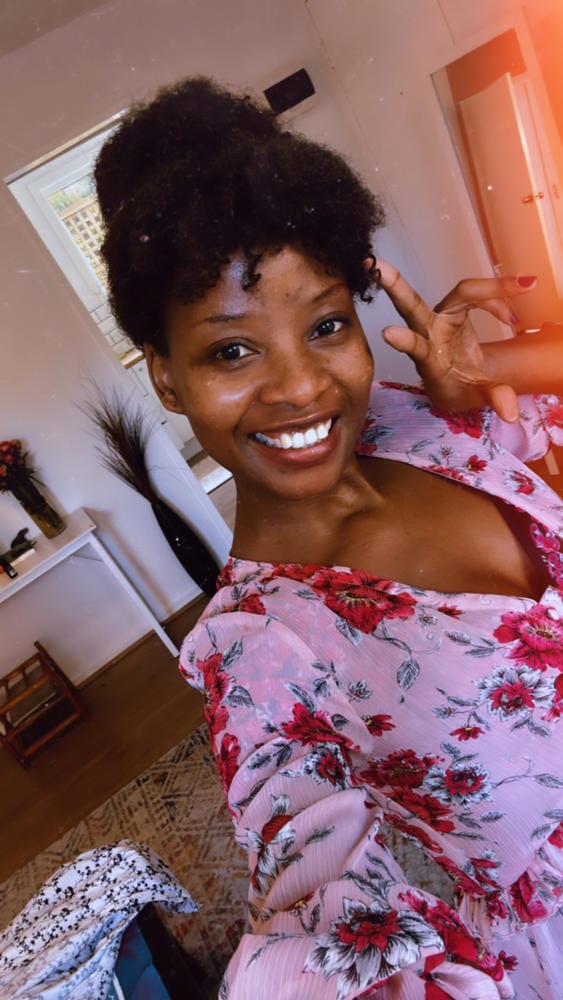 Customer photo review of Sensationnel Synthetic Instant Bun with Bang - FAIRY