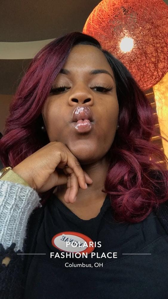 Customer photo review of Outre Quick Weave Half Wig Batik Bundle Hair PERUVIAN