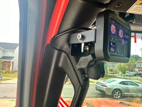 Customer photo review of Gladiator JT A-Pillar Ball Mount Solution