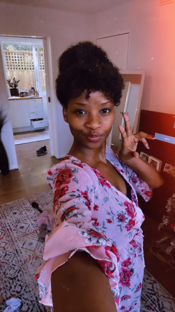 Customer photo review of Sensationnel Synthetic Instant Bun with Bang - FAIRY