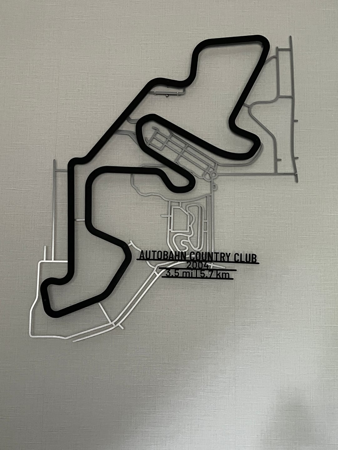 Customer photo review of Your Custom Race Track Metal Wall Art