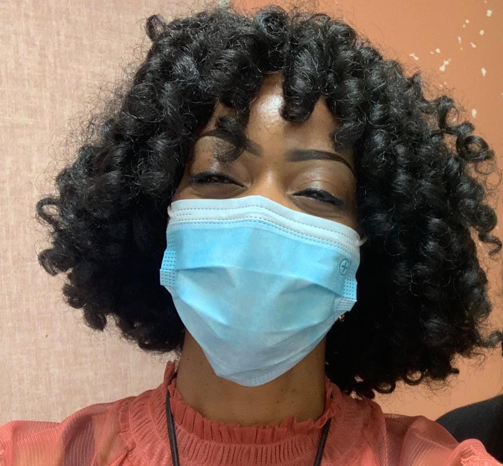 Customer photo review of Sensationnel Instant Weave Curls Kinks & CO Synthetic Half Wig MONEY MAKER