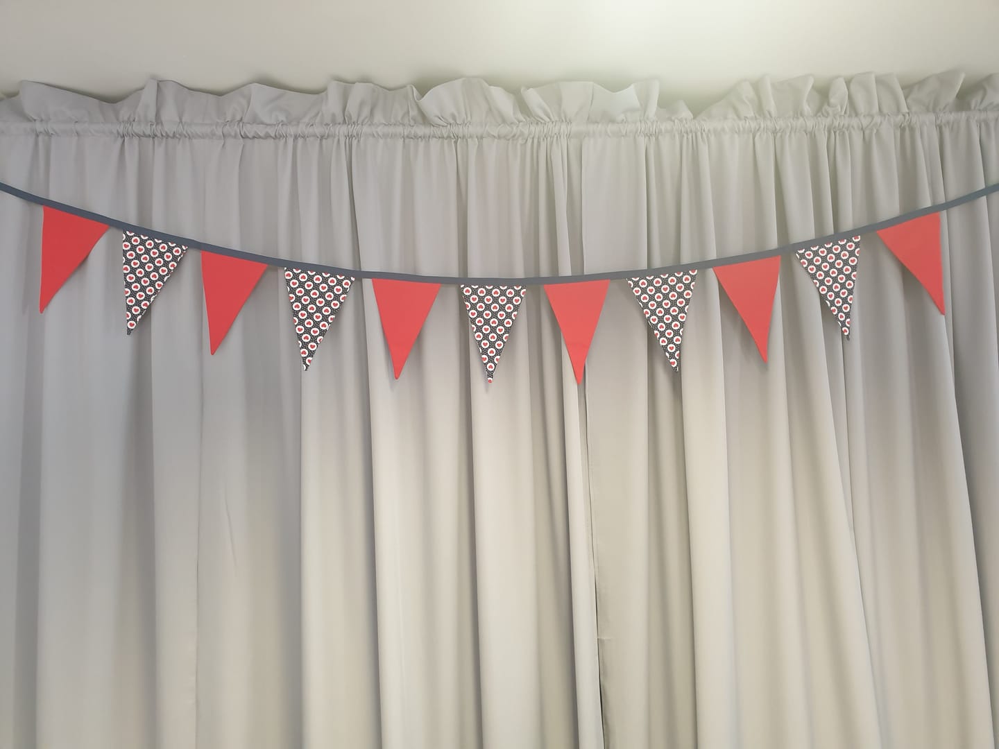 Customer photo review of Hearts and Dots Rose & Hubble Cotton Poplin Fabric