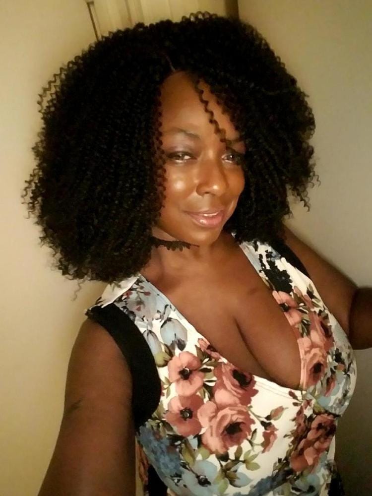 Customer photo review of Sensationnel Empress Curls Kinks & CO Textured Synthetic Lace Front Wig GAME CHANGER