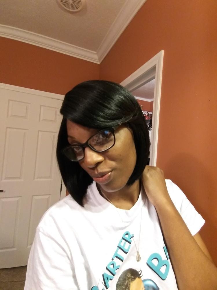 Customer photo review of Outre 100% Human Hair Premium Duby Wig PIXIE MOHAWK