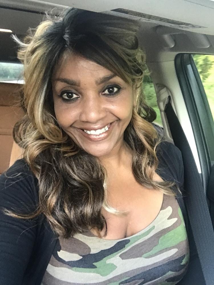 Customer photo review of Freetress Equal Brazilian Natural Synthetic Lace Front Invisible L Part Wig DANITY
