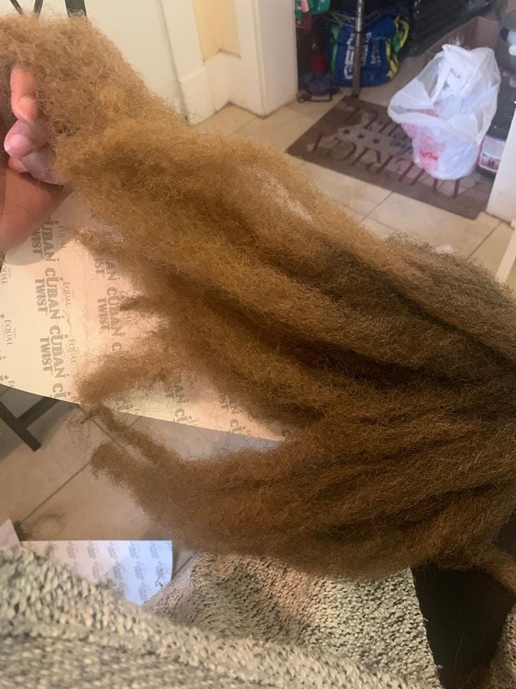 Customer photo review of Freetress Equal Cuban Double Strand Style TWIST BRAID 12"-24"