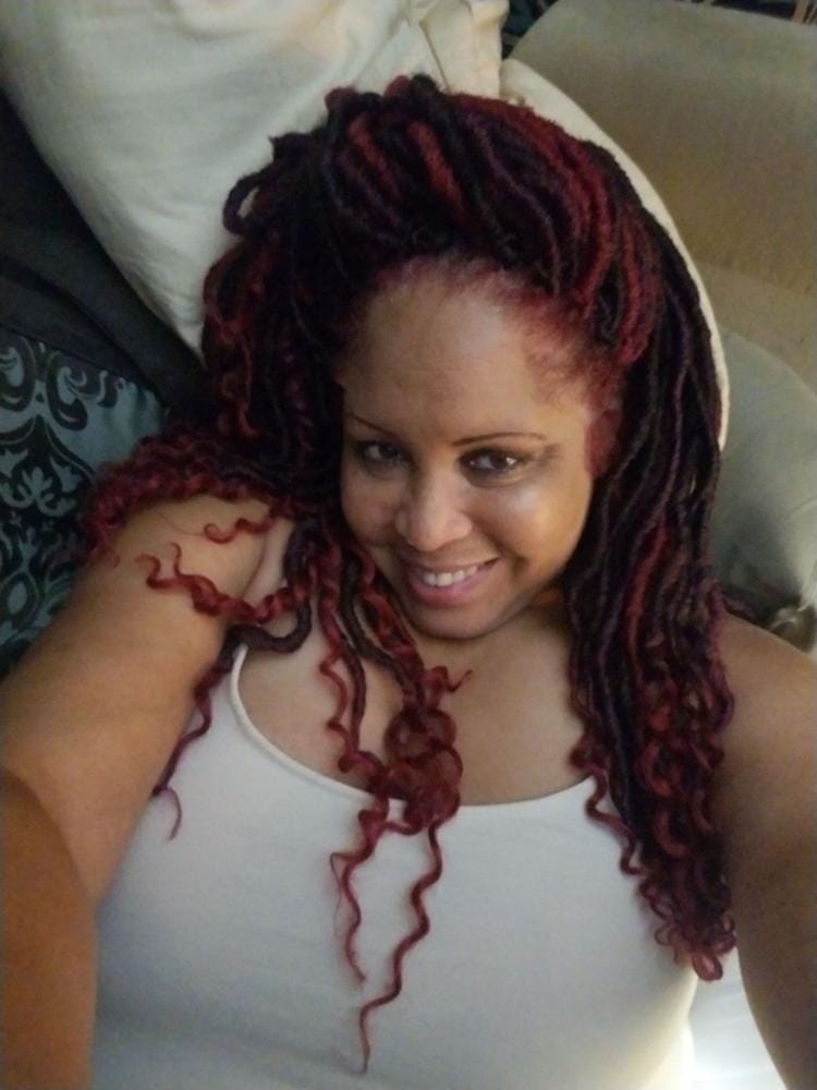 Customer photo review of Freetress Synthetic Crochet Braid - HIPPIE LOC 20 Inch