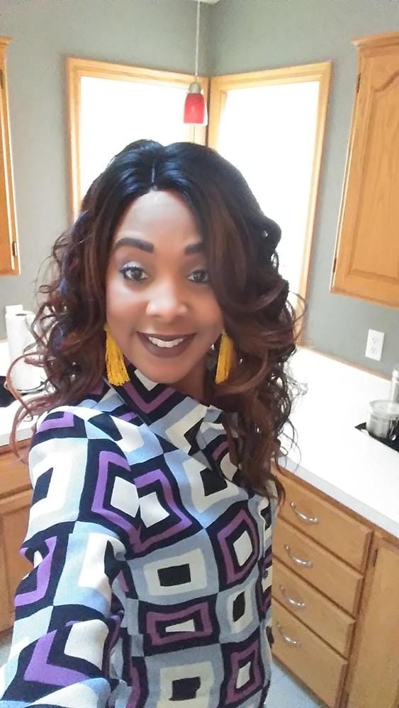 Customer photo review of Freetress Equal Invisible L Part Synthetic Hair Wig - CHASTY