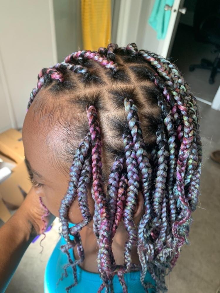 Customer photo review of Ali Tress Synthetic Ez X WaterTex Pre Stretched Braids 3X 54"