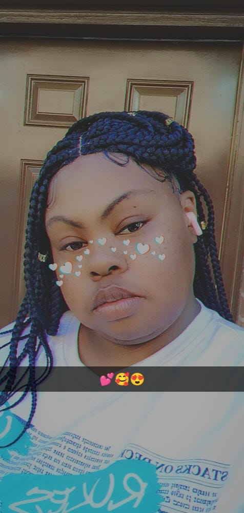 Customer photo review of Freetress Equal Freedom Part Synthetic Braided HD Lace Front Wig - KNOTLESS BOX BRAID