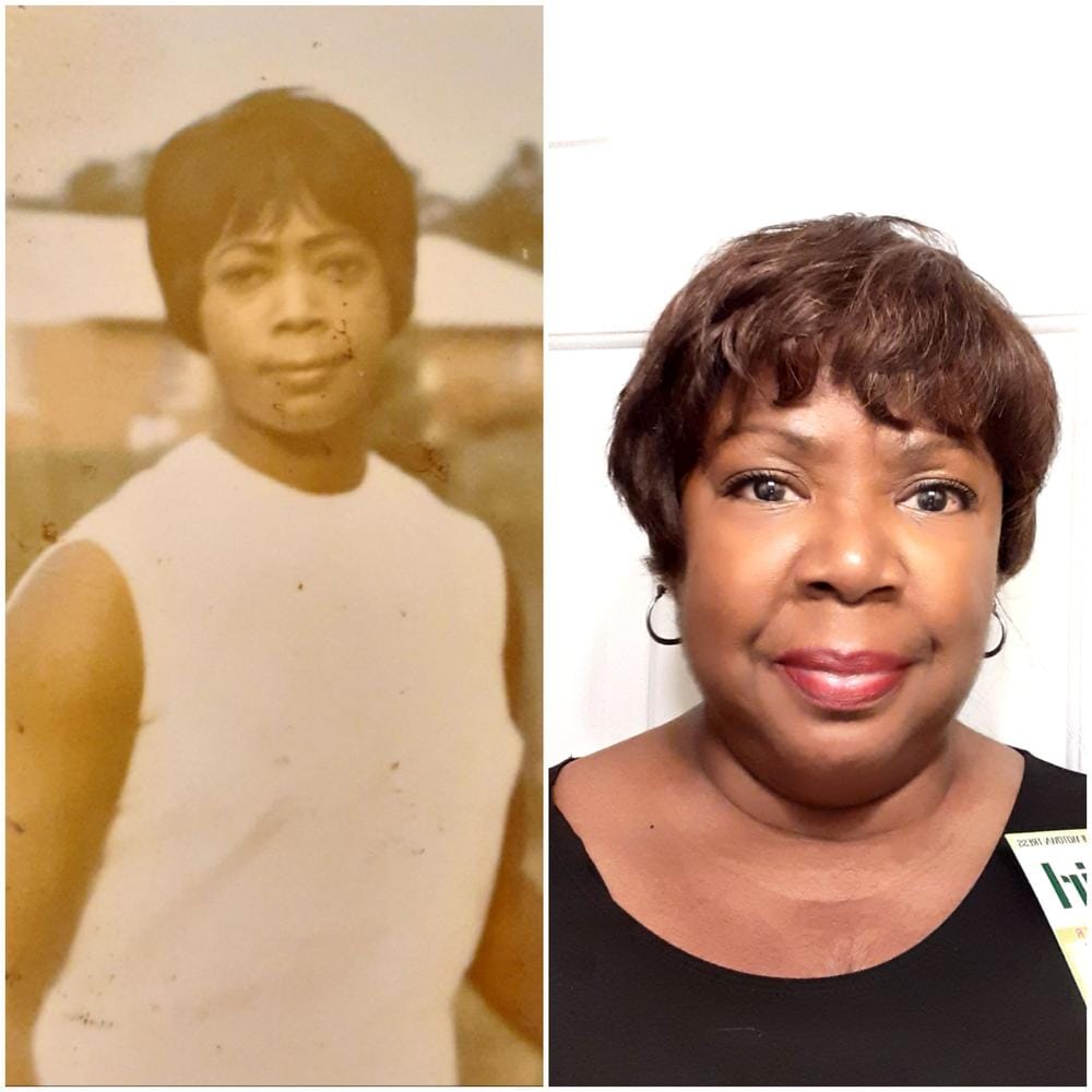 Customer photo review of Outre Quick Weave Synthetic Half Wig NEESHA H302