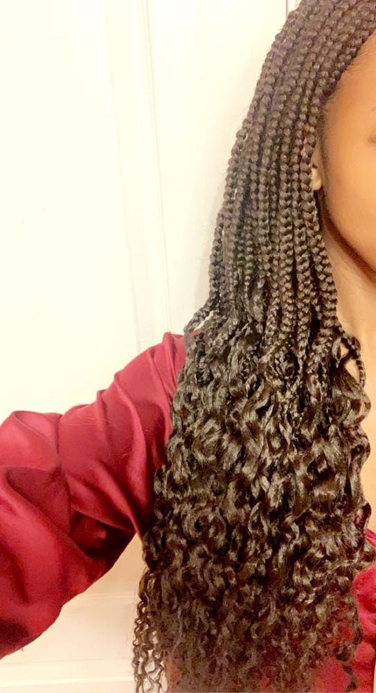 Customer photo review of Freetress Synthetic Braid - 3X Pre-Stretched Braid 301 28"