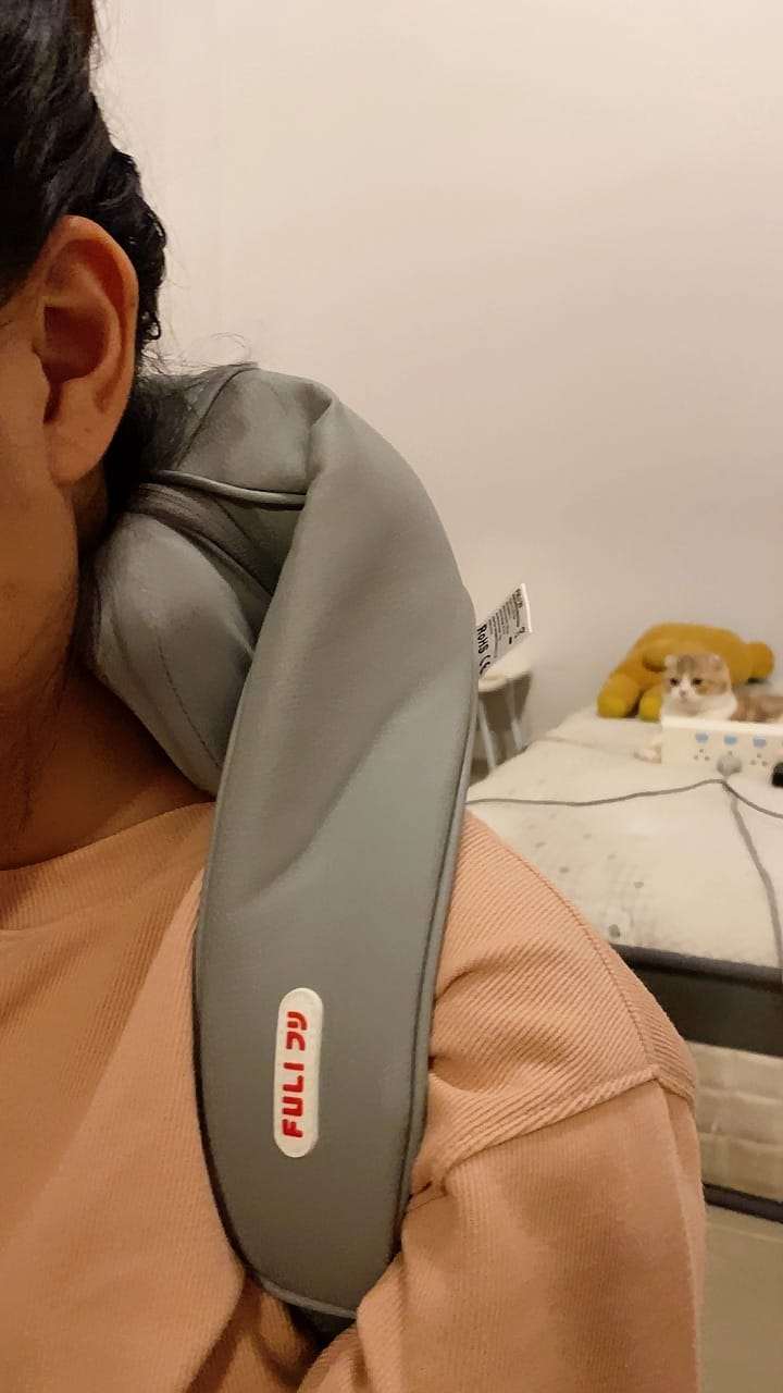 Customer photo review of เซตนวดคอบ่าไหล่ฟินสบายหน้า | FULI Neck and Shoulder Massager + FULI Natural Stone Electric Gua Sha