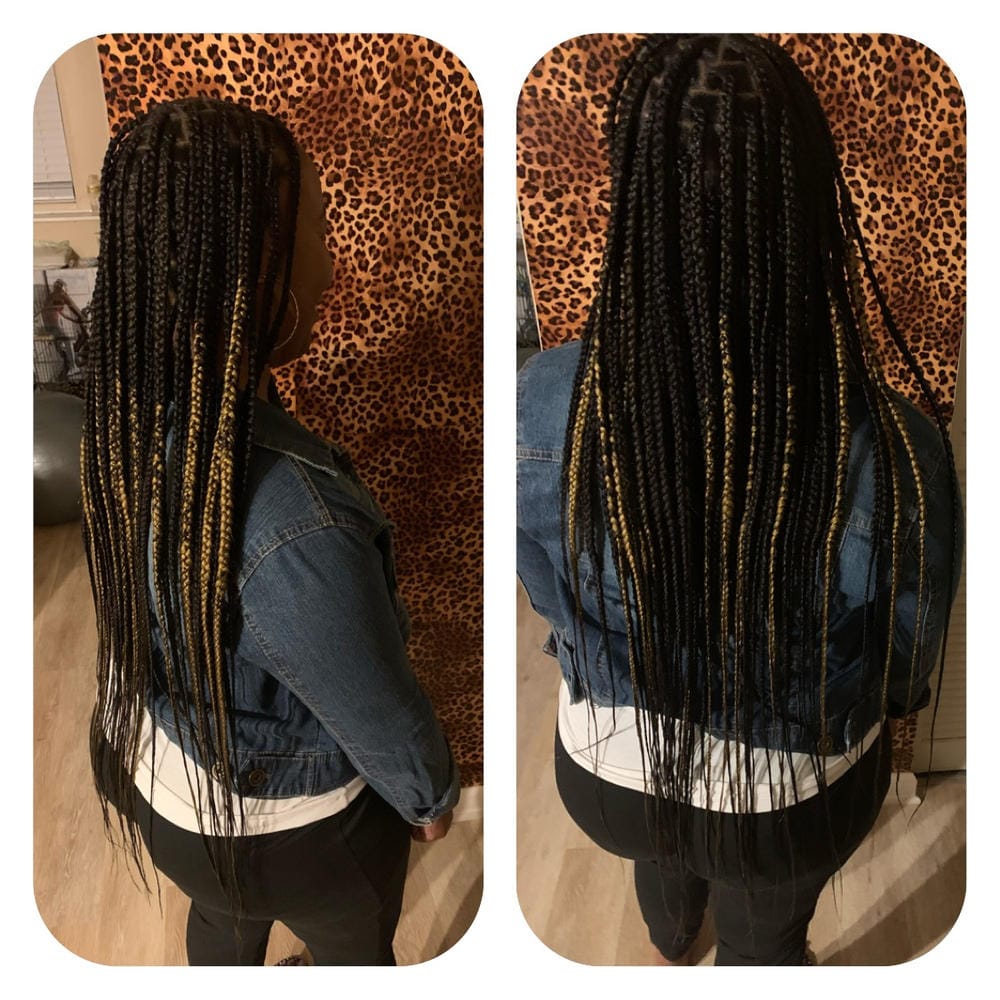 Customer photo review of Freetress Synthetic Braid - 3X Pre-Stretched Braid 301 28"