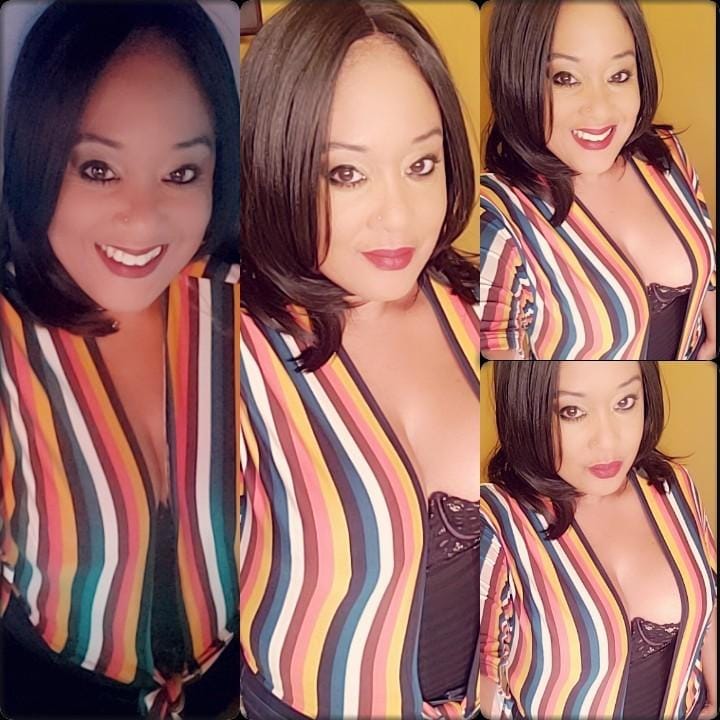 Customer photo review of Sensationnel 100% Premium Fiber Instant Bun with Bangs CARLA