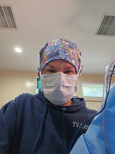 Customer photo review of Scrub Hat - No Bad Days