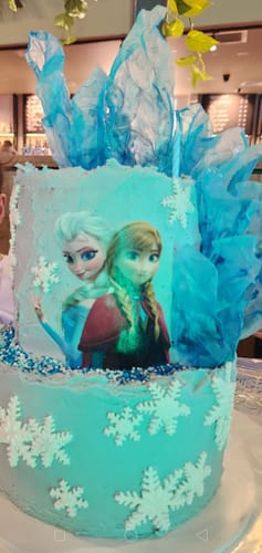 Customer photo review of A5 Rectangle Custom Edible Icing Image