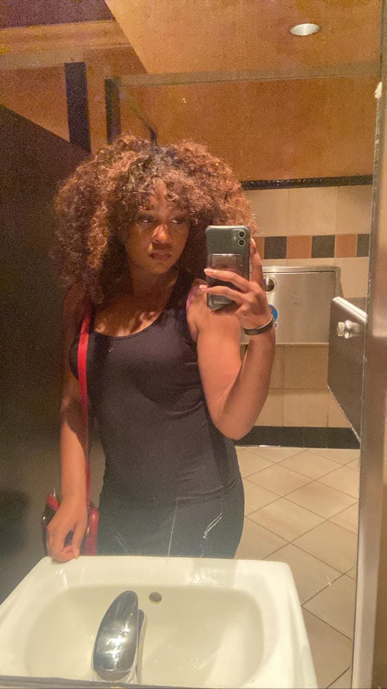 Customer photo review of Outre Premium Synthetic CONVERTI-CAP - DOMINICAN BOUNCE