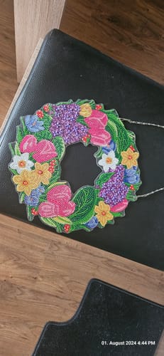 Customer photo review of 5D Diamond Painting Kranz Doppelseitig Tulpen