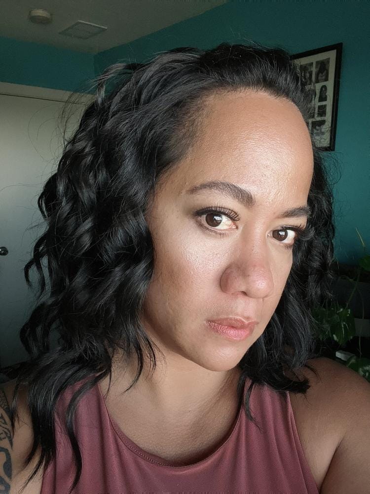 Customer photo review of Motown Tress Synthetic Quick n Easy Half Wig QE.GINNY