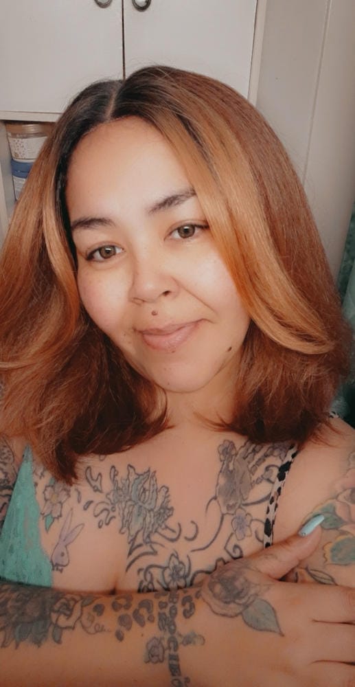 Customer photo review of Outre Soft & Natural Synthetic Lace Front Wig NEESHA 201