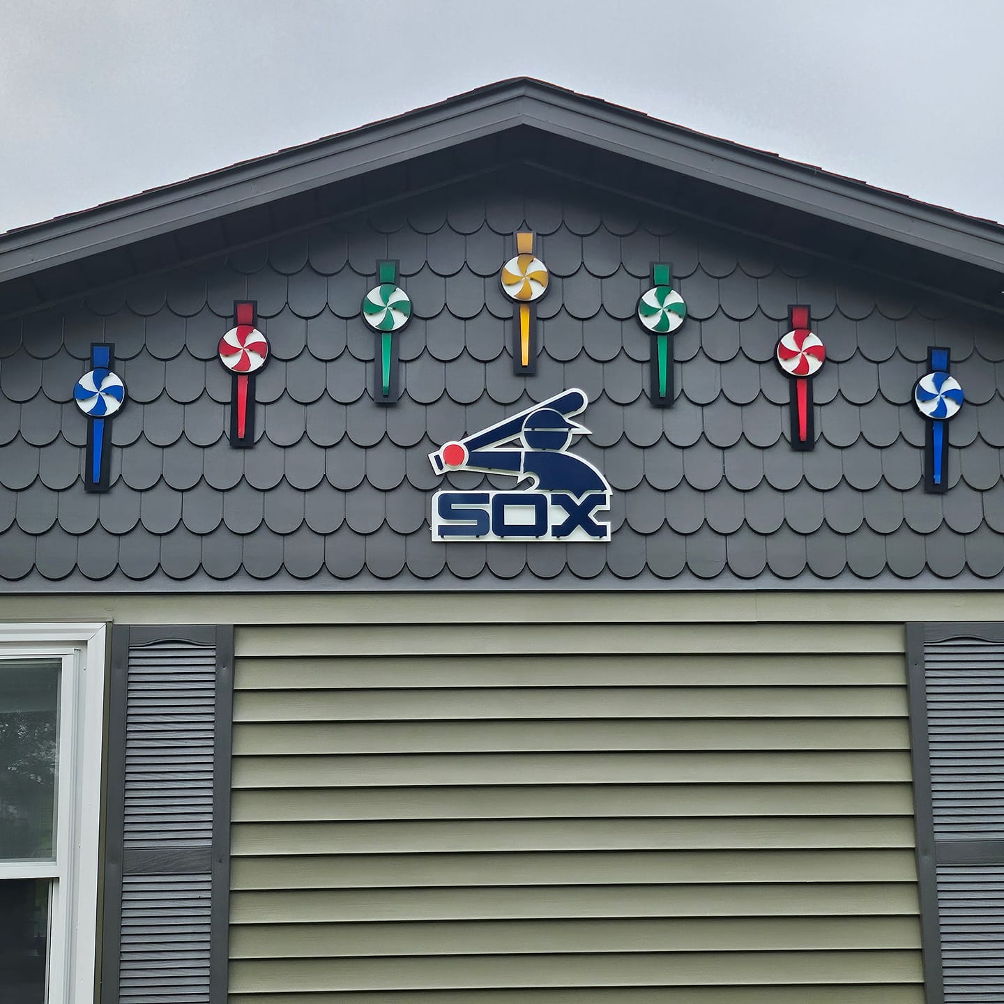 Customer photo review of Pin Wheels Set of SEVEN, 3D metal Art.