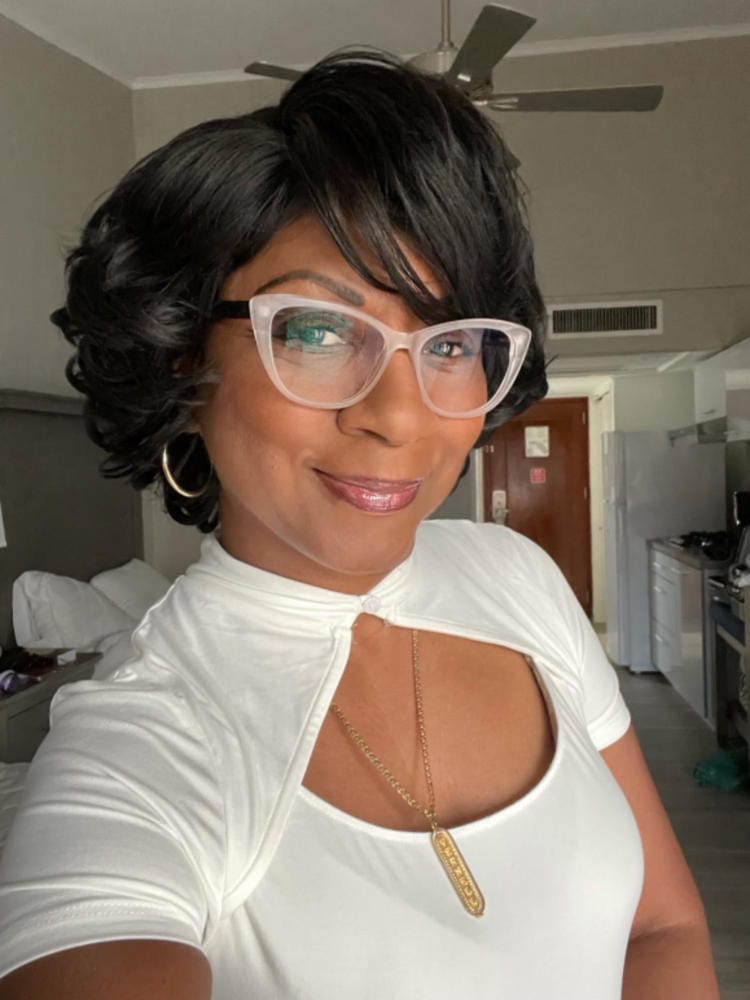 Customer photo review of Vanessa Party Lace Synthetic Hair Deep J Part Wig DJ VESA