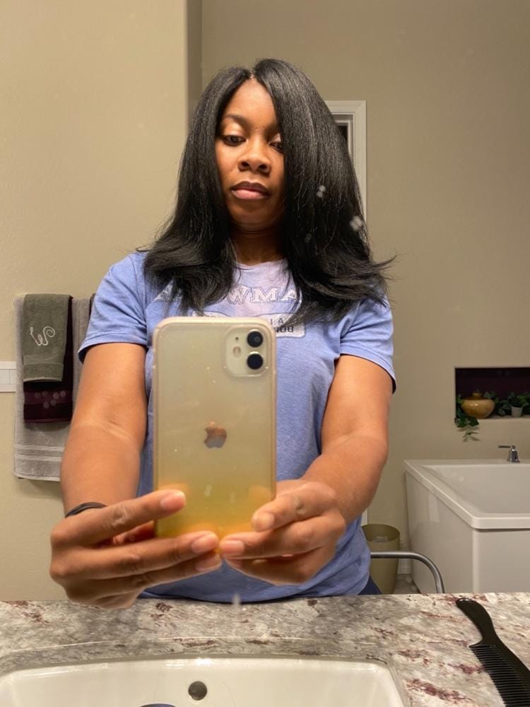 Customer photo review of Sensationnel Dashly Synthetic Lace Front Wig - LACE UNIT 10