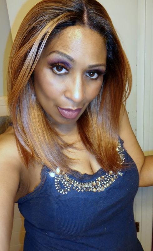 Customer photo review of Outre Soft & Natural Synthetic Lace Front Wig NEESHA 201