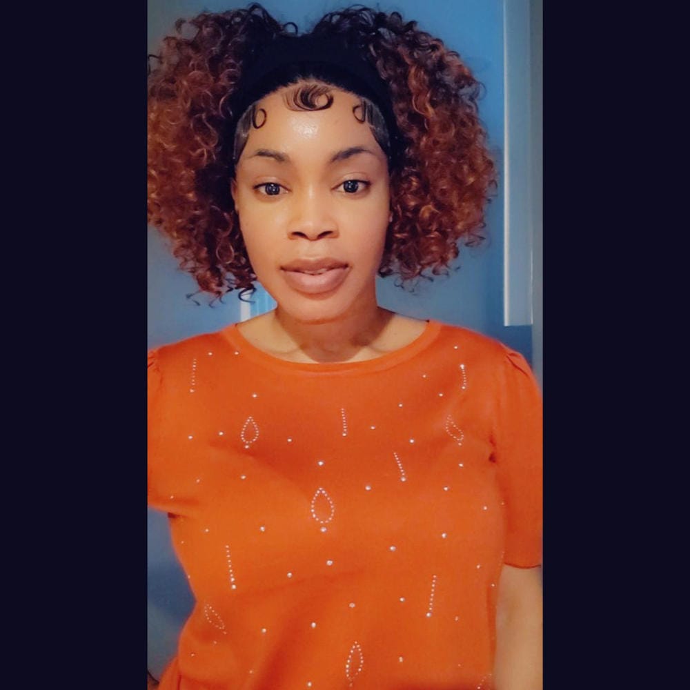 Customer photo review of Outre Synthetic Lace Front Wig Perfect Hairline 13x6 - DOMINICA